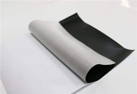 pvc网格底碳纤维皮革背胶