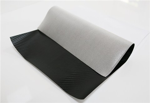 pvc网格底碳纤维皮革背胶