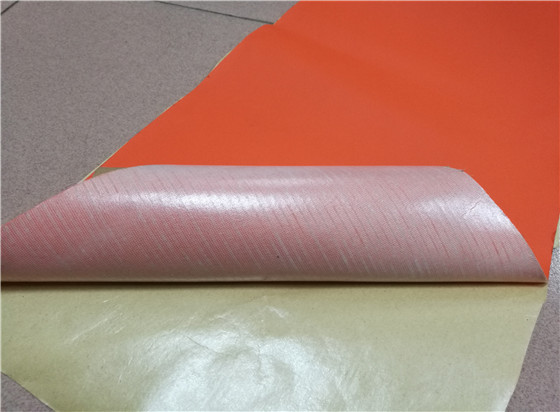 橙色荔枝纹皮革背胶