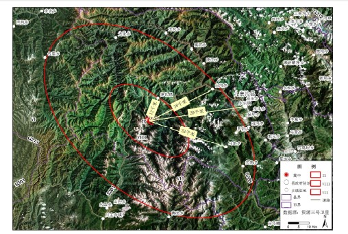 九寨沟地震卫星云图