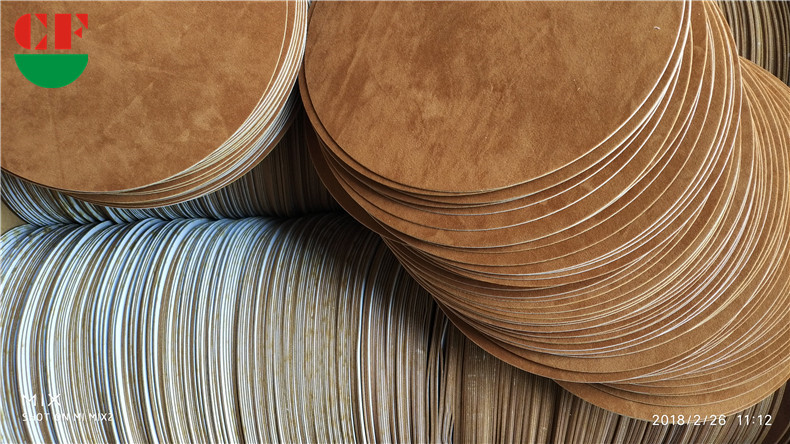 丞夫背胶咖啡色背胶绒布贴合冲型